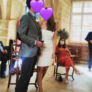 Sezane White Mini Dress